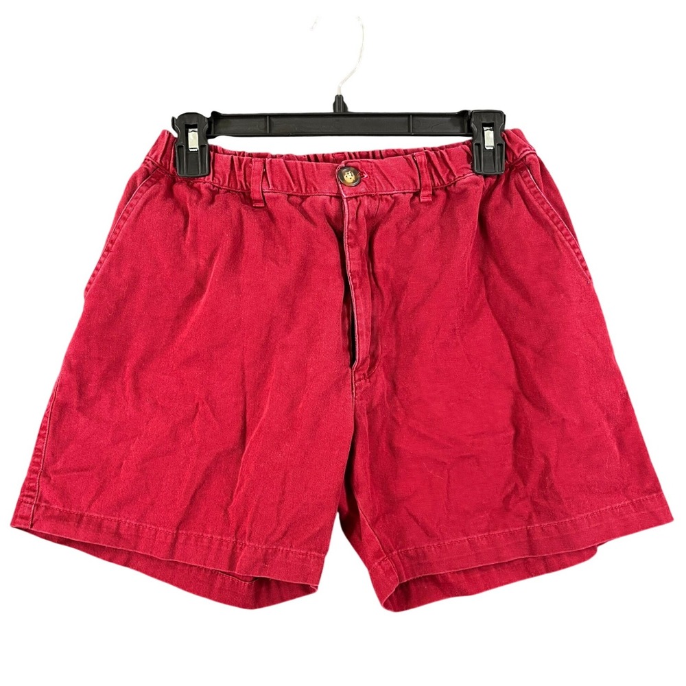 Chubbies Cotton Twill Shorts Mens M Red Elastic Waist Made in USA Casual Summer
